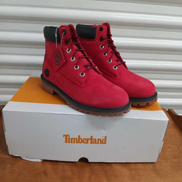COPY Timberland inch boots kids size Red